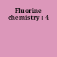 Fluorine chemistry : 4