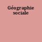Géographie sociale