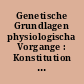 Genetische Grundlagen physiologischa Vorgange : Konstitution der Pflanzenzelle : Genetic control of physiological processes : The constitution of the plant cell