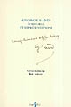 George Sand : écritures et représentations