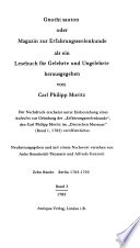 Gnothi sauton oder Magazin zur Erfahrungsseelenkunde als ein Lesebuch für Gelehrte und Ungelehrte : 3 : Berlin 1783-1793