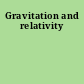 Gravitation and relativity