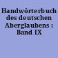 Handwörterbuch des deutschen Aberglaubens : Band IX