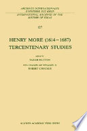 Henry More (1614-1687) tercentenary studies