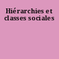 Hiérarchies et classes sociales