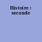 Histoire : seconde