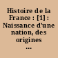 Histoire de la France : [1] : Naissance d'une nation, des origines à 1348
