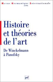 Histoire et théories de l'art : de Winckelmann à Panofsky