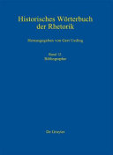 Historisches Wörterbuch der Rhetorik : Band 12 : Bibliographie