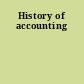 History of accounting