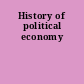 History of political economy