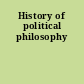 History of political philosophy