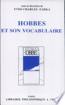 Hobbes et son vocabulaire : études de lexicographie philosophique