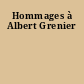 Hommages à Albert Grenier