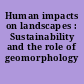 Human impacts on landscapes : Sustainability and the role of geomorphology