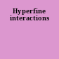 Hyperfine interactions