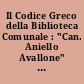 Il Codice Greco della Biblioteca Comunale : "Can. Aniello Avallone" di Cava de' Tirreni : a cura di Eugenio Amato