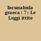 Incunabula graeca : 7 : Le Leggi ittite