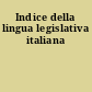 Indice della lingua legislativa italiana