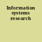 Information systems research
