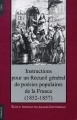 Instructions pour un recueil général des poésies populaires de la France : 1852-1857