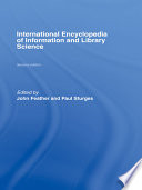 International encyclopedia of information and library science