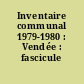Inventaire communal 1979-1980 : Vendée : fascicule cartes