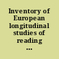 Inventory of European longitudinal studies of reading and spelling