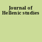 Journal of Hellenic studies