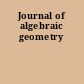 Journal of algebraic geometry