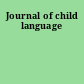 Journal of child language