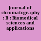 Journal of chromatography : B : Biomedical sciences and applications