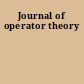 Journal of operator theory