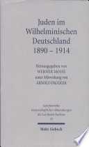 Juden im Wilhelminischen Deutschland 1890-1914 : ein Sammelband