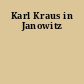 Karl Kraus in Janowitz