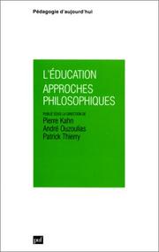 L'éducation : approches philosophiques