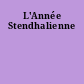 L'Année Stendhalienne
