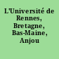 L'Université de Rennes, Bretagne, Bas-Maine, Anjou