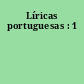Líricas portuguesas : 1