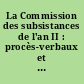 La Commission des subsistances de l'an II : procès-verbaux et actes : Fascicule Ier