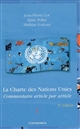 La charte des Nations Unies : commentaire article par article