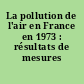 La pollution de l'air en France en 1973 : résultats de mesures