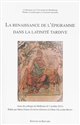 La renaissance de l'épigramme dans la latinité tardive : actes du colloque de Mulhouse, 6-7 octobre 2011 [Université de Haute-Alsace]