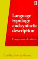 Language, typology and syntactic description : Vol. 2 : Complex constructions