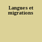Langues et migrations