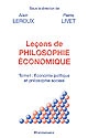 Leçons de philosophie économique : Tome I : Economie politique et philosophie sociale