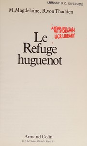 Le 	refuge huguenot