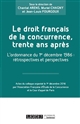 Le droit français de la concurrence, trente ans après : l'ordonnance du 1er décembre 1986 : rétrospectives et perpectives