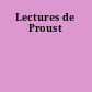 Lectures de Proust
