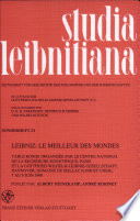 Leibniz: le meilleur des mondes : table ronde organiséee par le CNRS, Paris : et la Gottfried-Wilhelm-Leibniz-Gesellschaft, Hannover : domaine de Seillac (Loir-et-Cher),7-9 Juin 1990